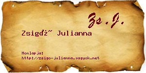 Zsigó Julianna névjegykártya